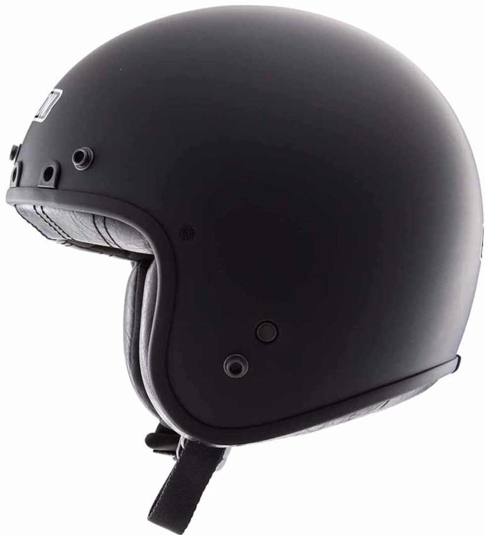 Side view of Simpson Chopper Solid Jet Helmet, black, Size 2XL for Men
