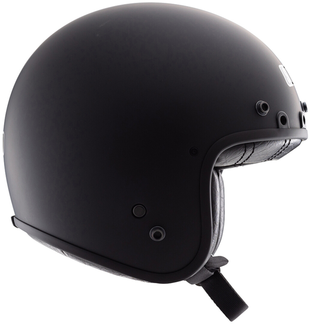 Side view of Simpson Chopper Solid Jet Helmet, black, Size 2XL for Men