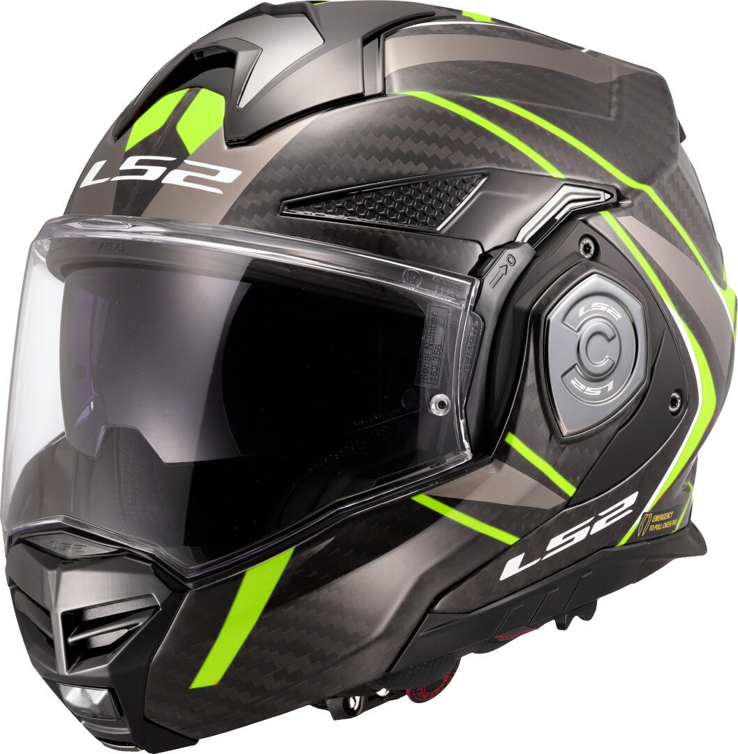 LS2 FF901 Advant X Carbon Future II Шлем Флуоресцентный желтый XS (53/54) 