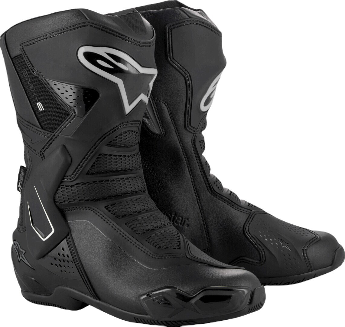 Alpinestars Stella SMX-6 Drystar® v3 водонепроницаемые женские мотоциклетные ботинки Черный/Серебристый 38 