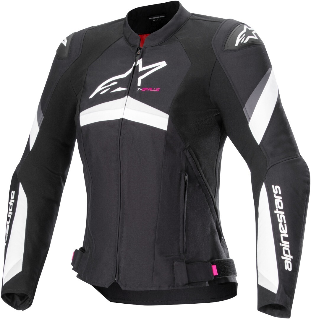 Alpinestars Stella T-GP Plus R v4 Женская мотоциклетная текстильная куртка Черный/Белый XS 