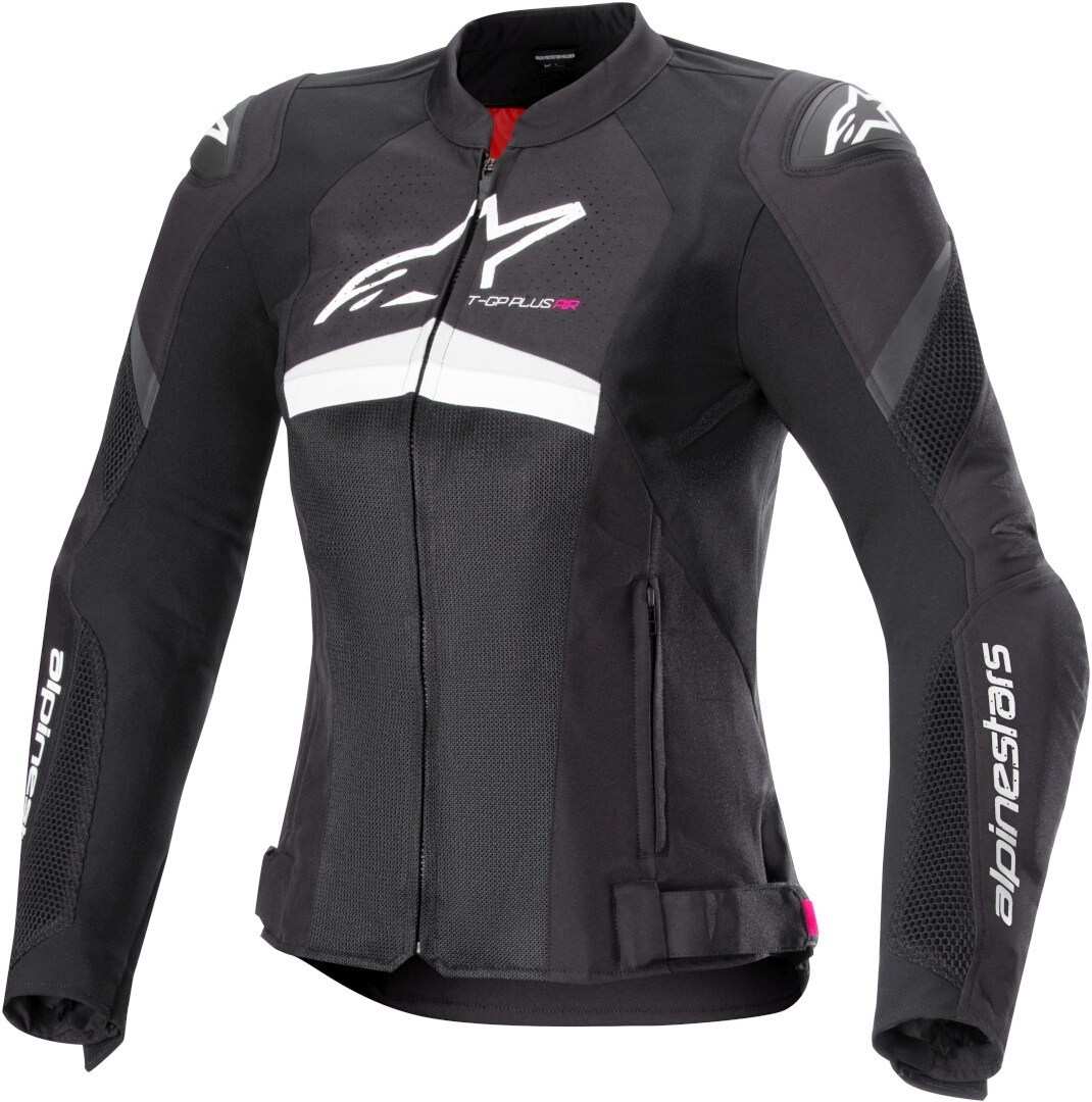 Alpinestars Stella T-GP Plus R V4 Airflow Женская мотоциклетная текстильная куртка Черный/Белый S 