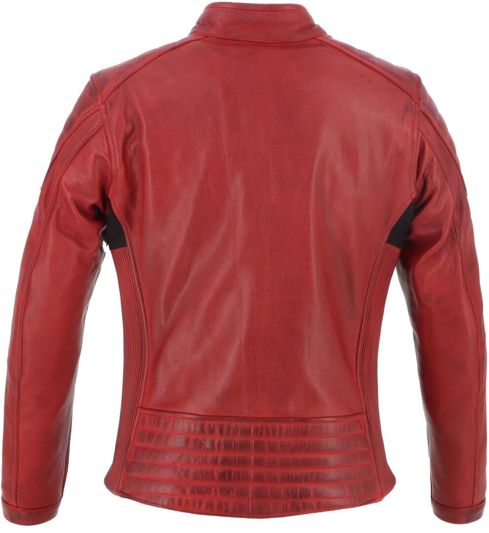Side view of Helstons Jody Ladies Motorcycle Leather Jacket, red, Size XL for Women