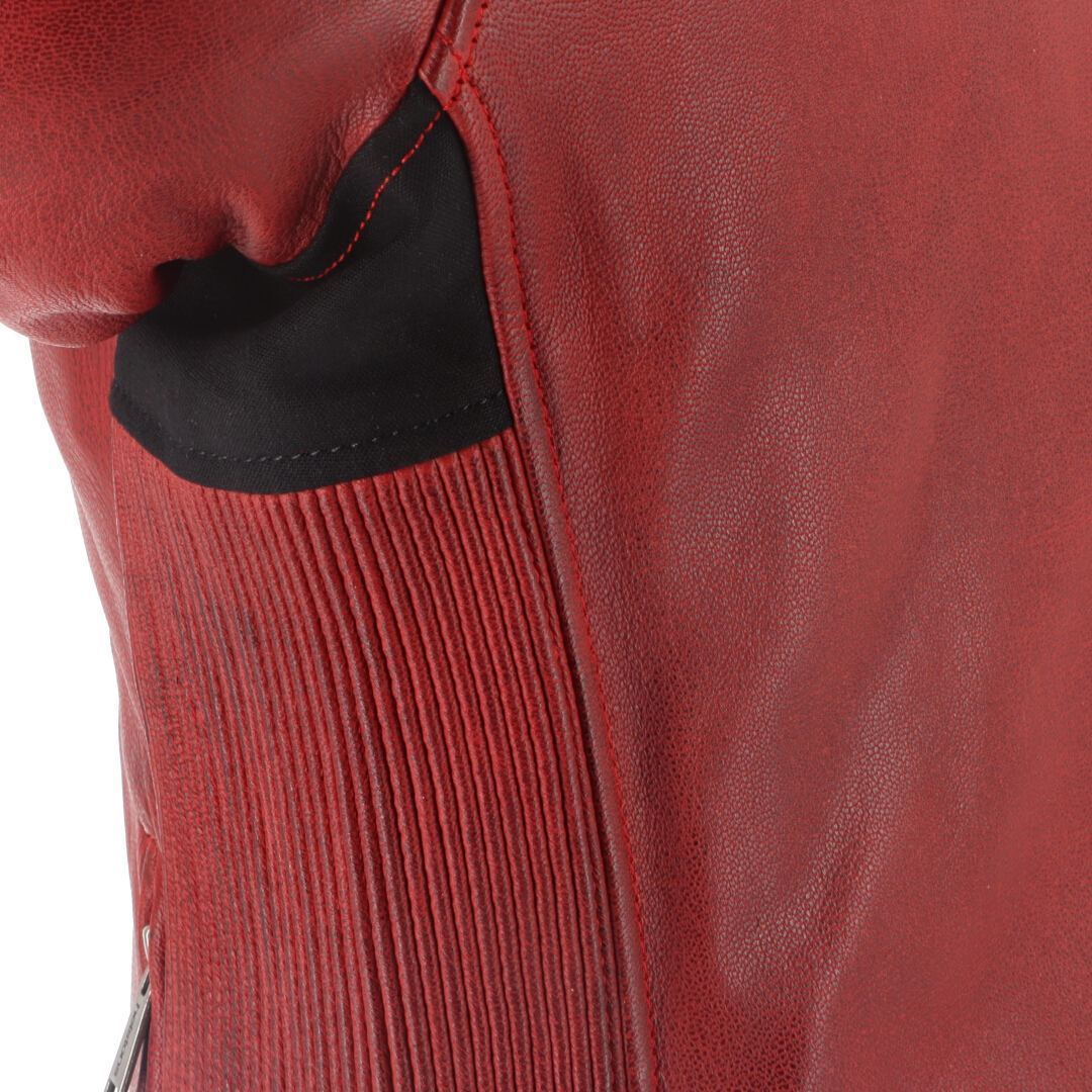 Side view of Helstons Jody Ladies Motorcycle Leather Jacket, red, Size XL for Women
