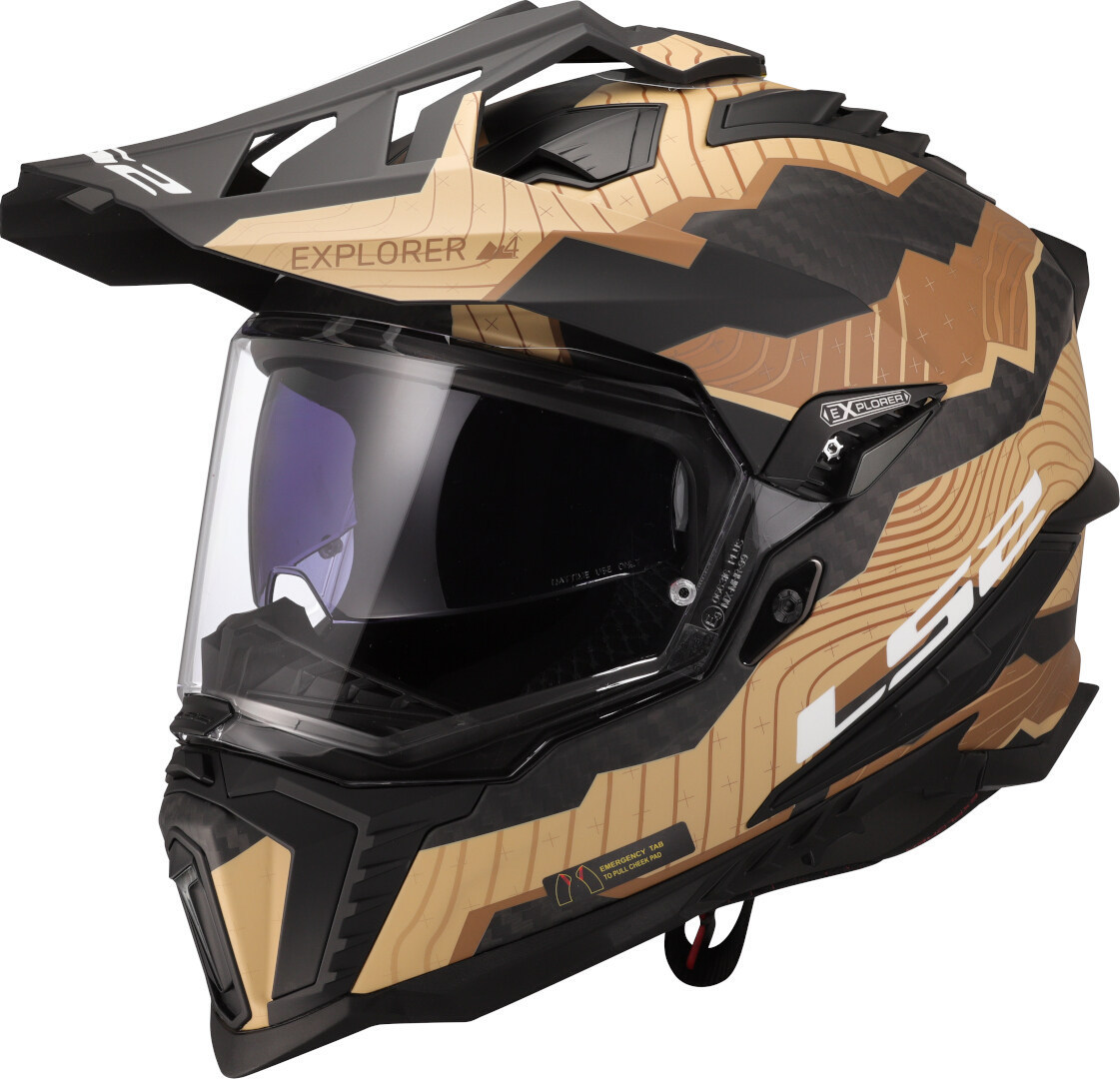 LS2 MX701 Explorer Carbon Trick Шлем для мотокросса