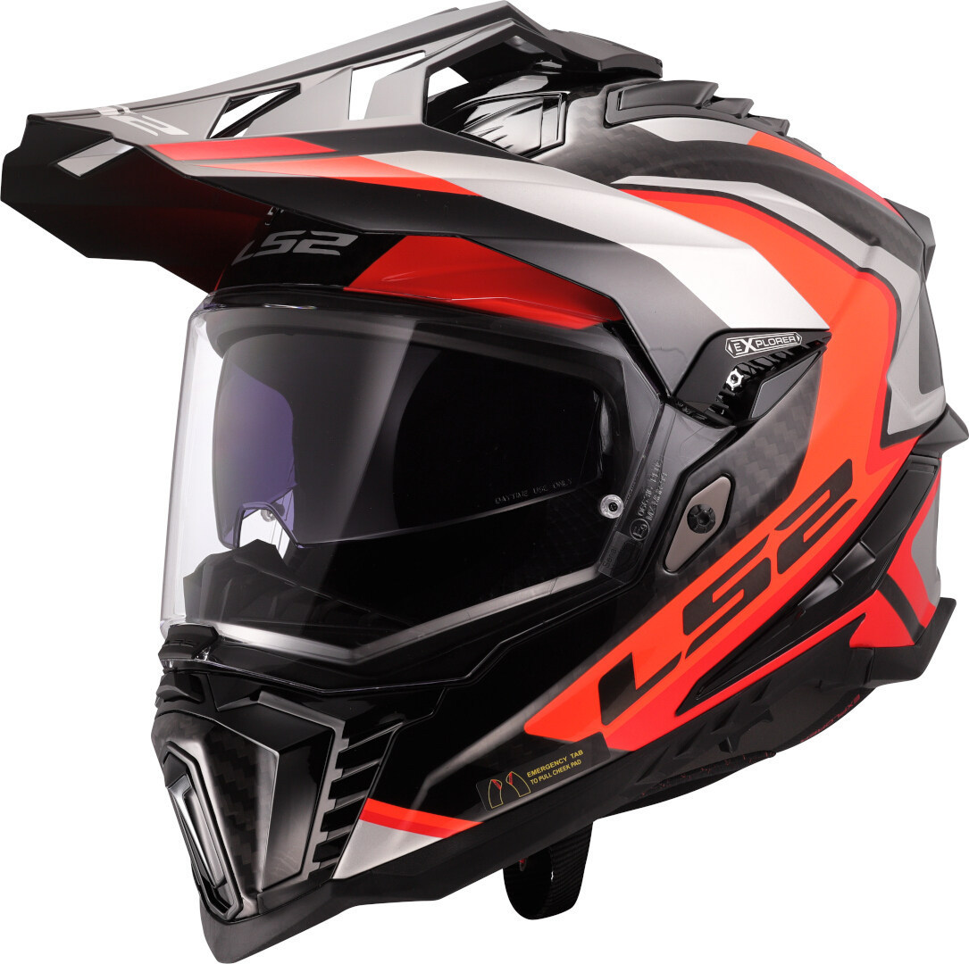 LS2 MX701 Explorer Carbon Frontier II Шлем для мотокросса карбон/оранжевый XS (53/54) 
