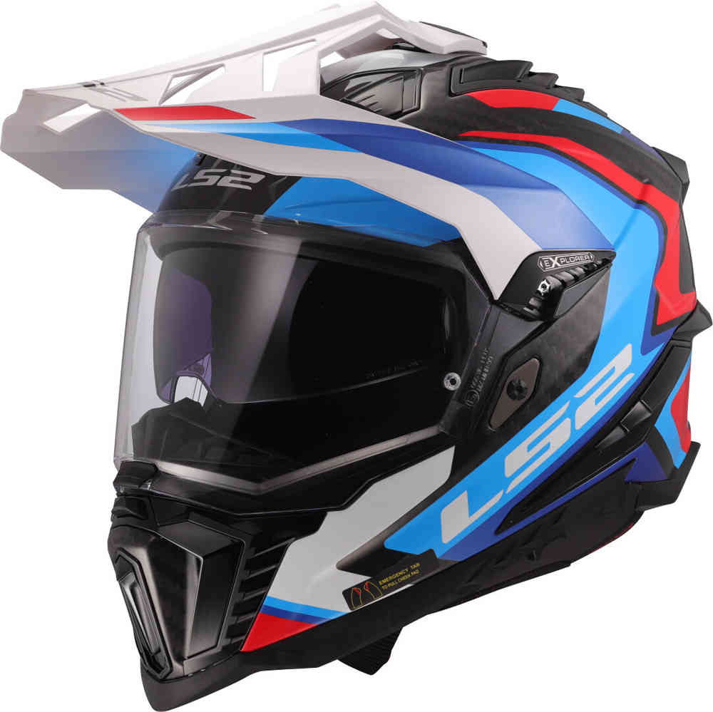 柔らかな質感の LS2 モトクロスヘルメット II Frontier Carbon Explorer MX701 セキュリティ・セーフティ