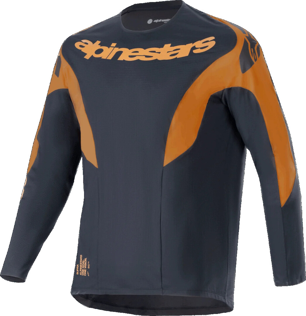 Alpinestars A-Supra Race Long Sleeve Jersey, black-gold, Size M for Men-image-632767916