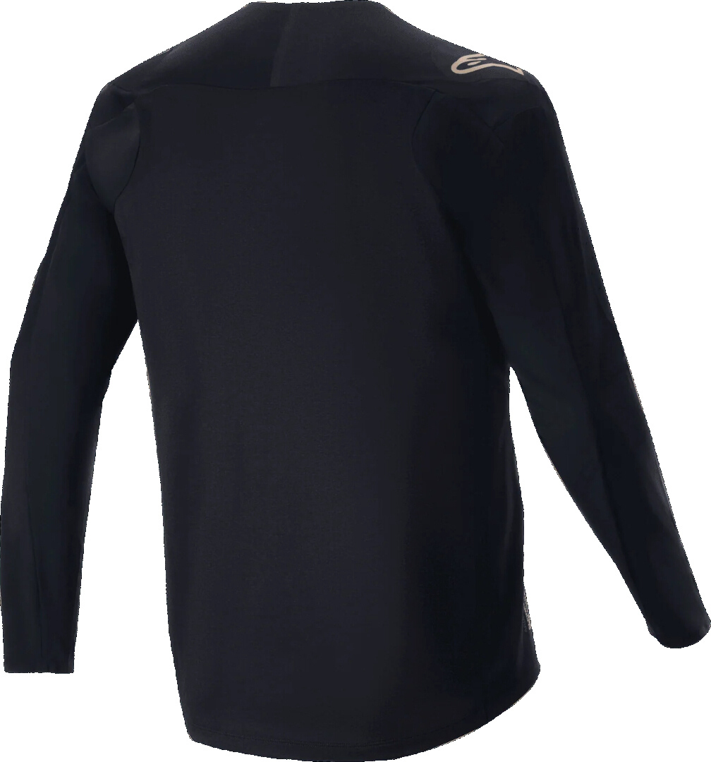 Side view of Alpinestars A-Aria Polartec Switch Long Sleeve Bicycle Jersey, black-gold, Size M for Men