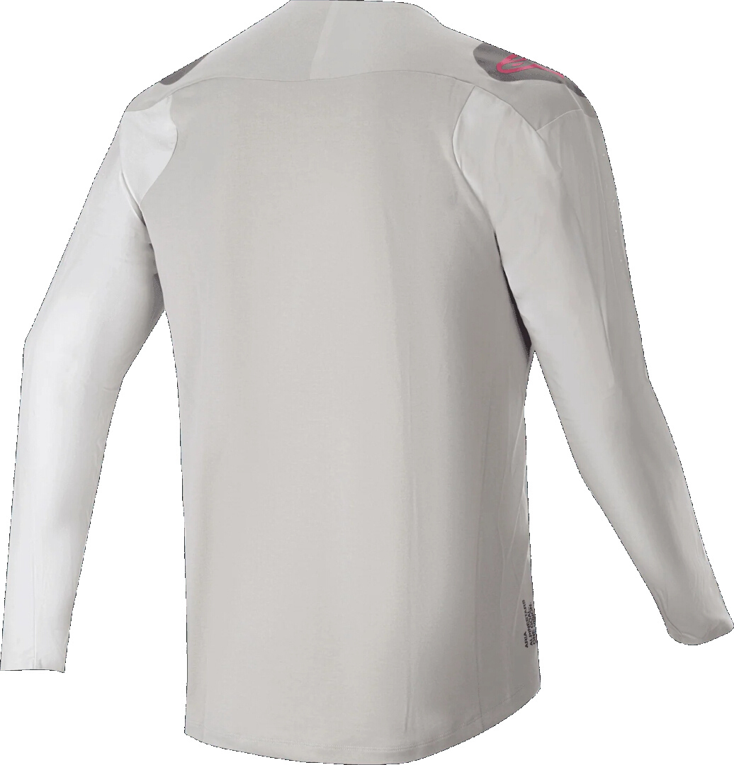 Side view of Alpinestars A-Aria Polartec Switch Long Sleeve Bicycle Jersey, grey, Size L for Men