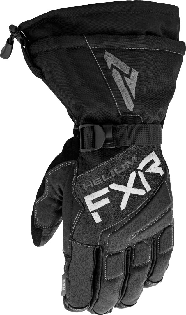 FXR Hybrid Helium Leather Gauntlet Gants de motoneige, noir, taille XS pour Hommes