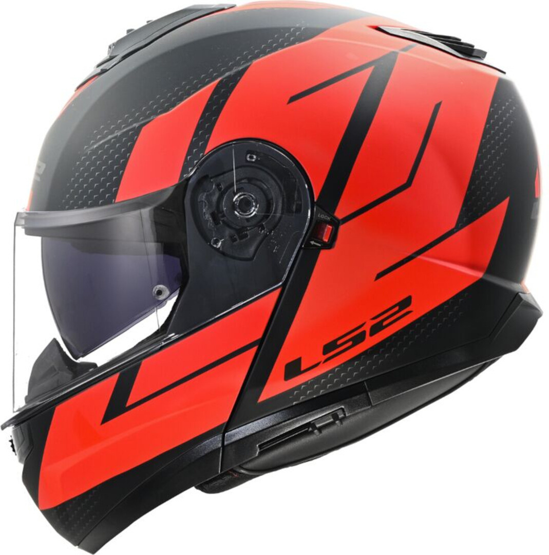 LS2 FF908 Strobe II Code Шлем Черный матовый/Красный L (59/60) 