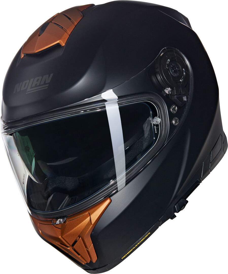 Nolan N80-8 Classico Nobile N-Com Шлем чёрный матовый/охра S (56) 