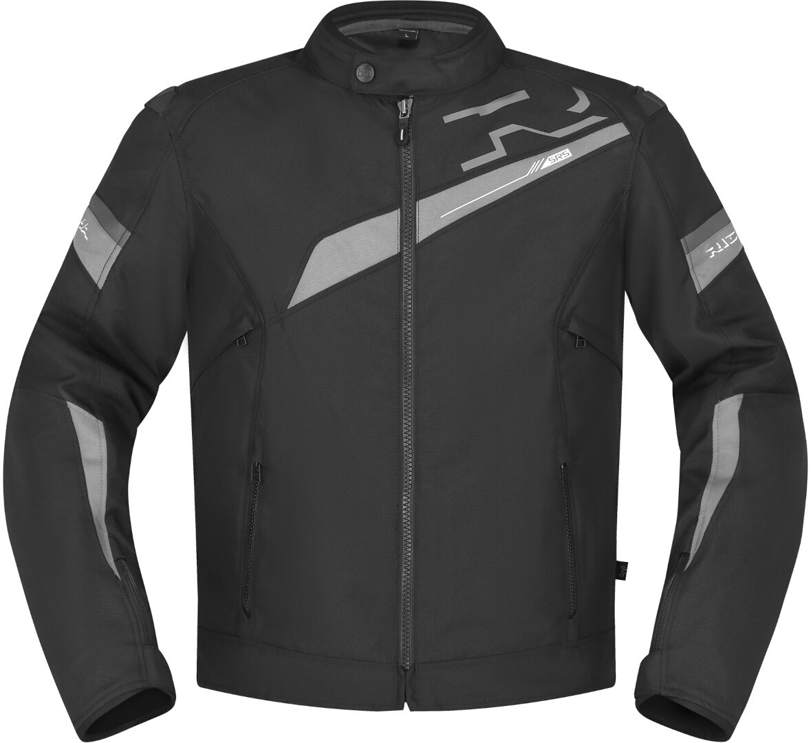 Side view of Richa Gotham 3 WP waterproof Motorcycle Textile Jacket, black, Size 6XL for Men