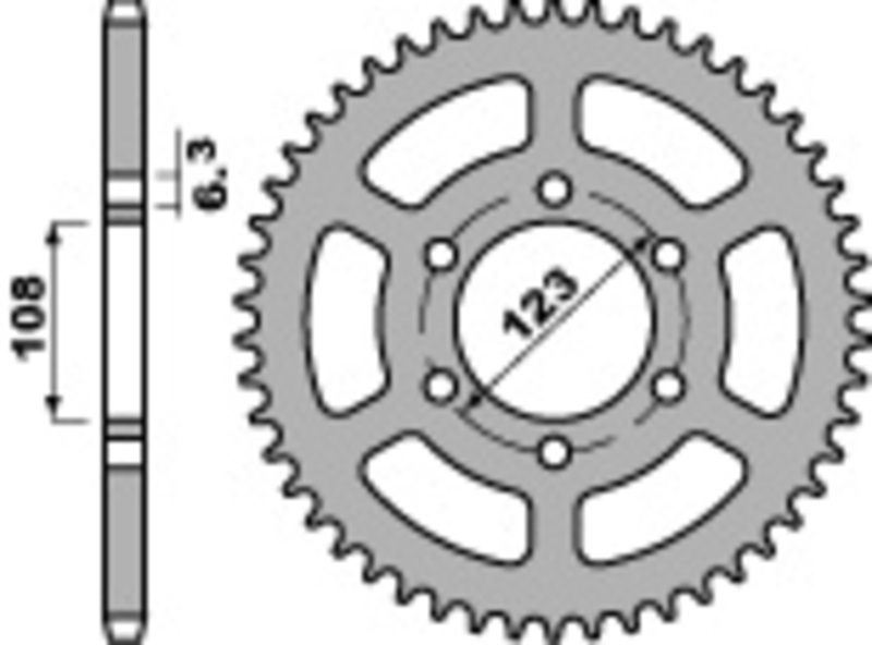 PBR Rear Sprocket Steel Standard - 420