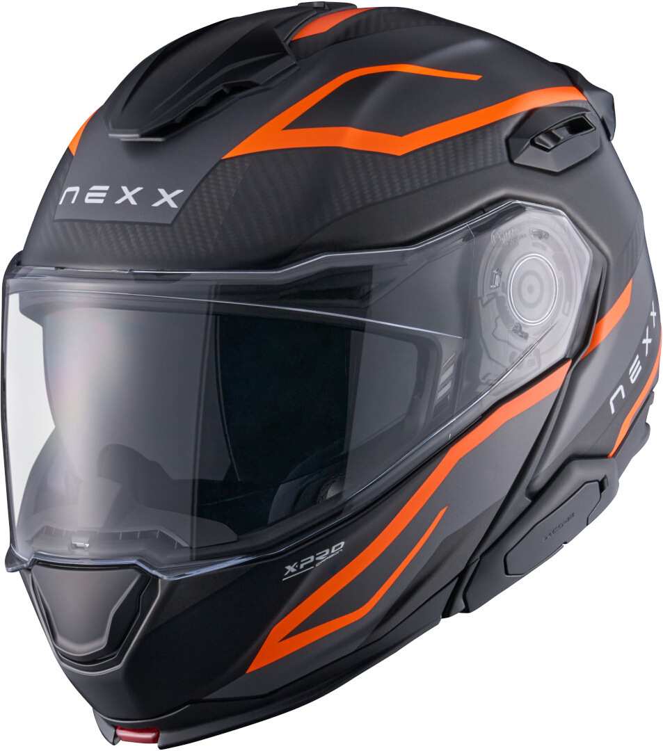 Nexx X.Lifetour Pro Mile Carbon Helmet, Grey-Orange, Size L For Men