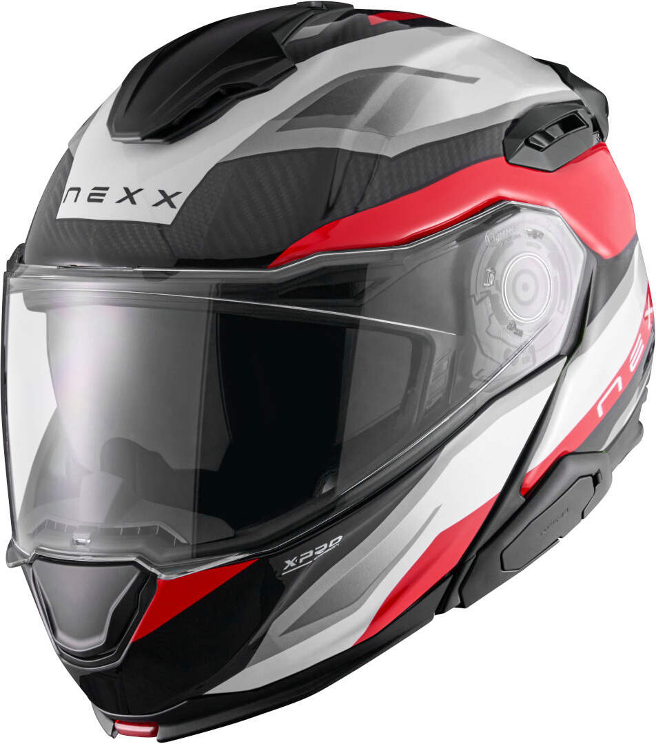 Nexx X.Lifetour Pro Mile Carbon Helmet, White-Red, Size Xl For Men