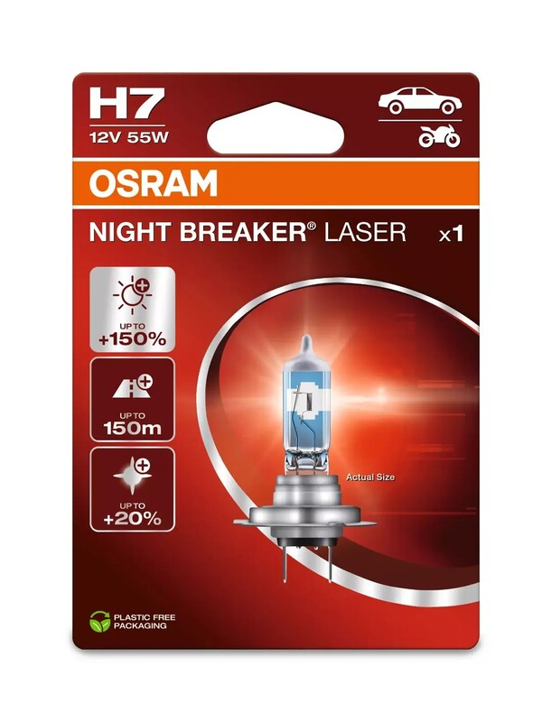 OSRAM Lampadina Laser H7 Night Breaker 12V 55W PX26d - 1 pezzo