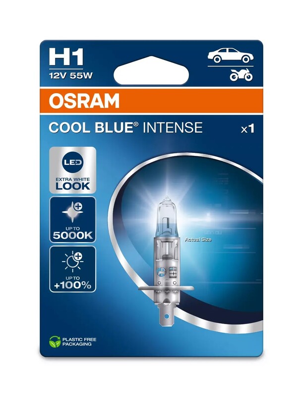 OSRAM H1 Cool Blue Intense Glühbirne 12V/55W - x1, weiss