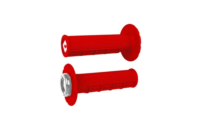 ODI ATV V2.1 Half-Waffle Lock-On Grips - Red/Black