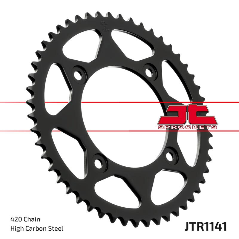 Side view of JT SPROCKETS Rear Sprocket Steel Standard - 420
