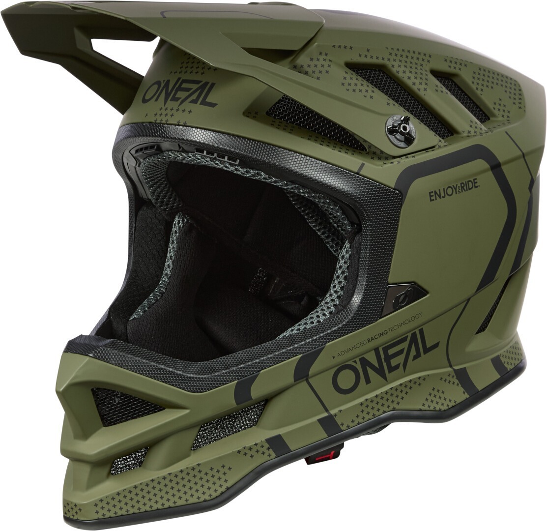 Oneal Blade Polyacrylite Strike Downhill Helmet, black-green, Size XL for Men