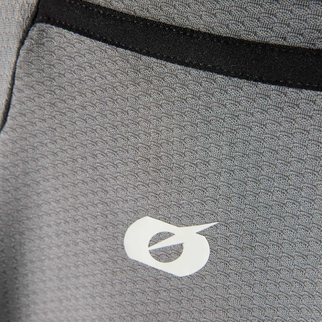 Side view of Oneal Pin It Short Sleeve Bicycle Jersey, grey, Size L for Men