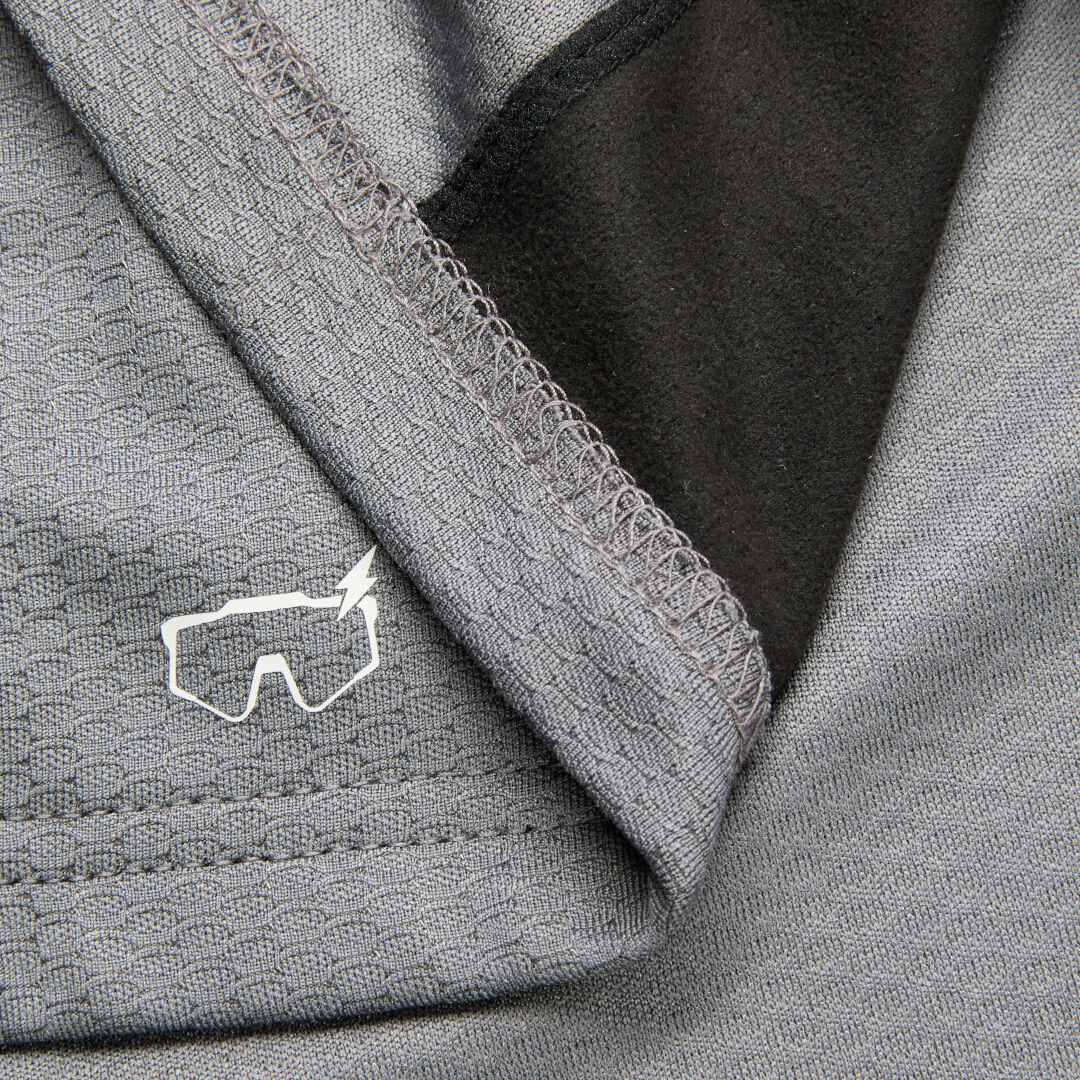 Side view of Oneal Pin It Short Sleeve Bicycle Jersey, grey, Size L for Men