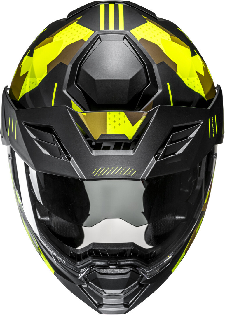 Side view of HJC i80 Roki Helmet, black-yellow, Size XL for Men