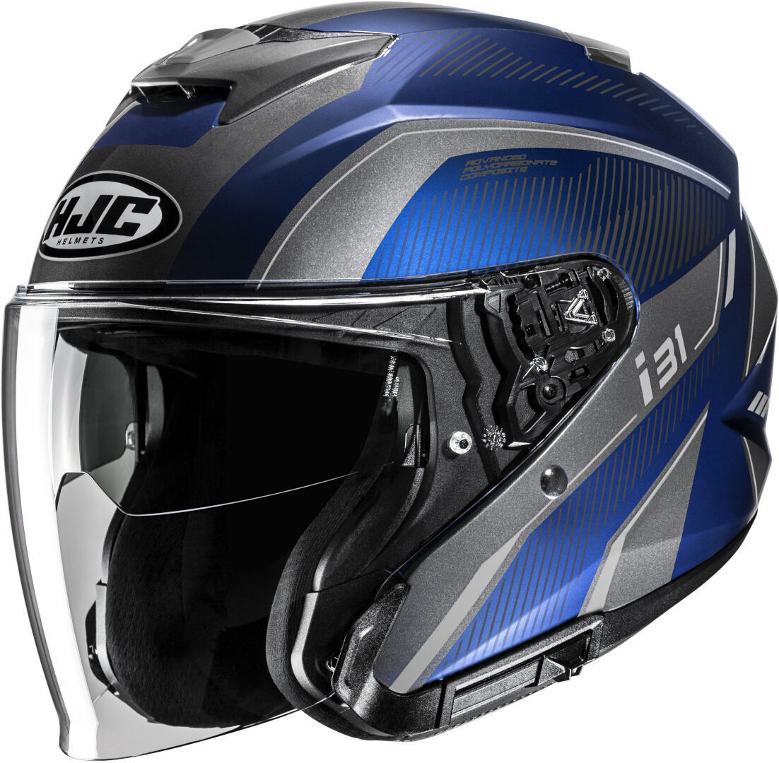HJC i31 Reno Jet helmet, grey-blue, Size 2XL for Men