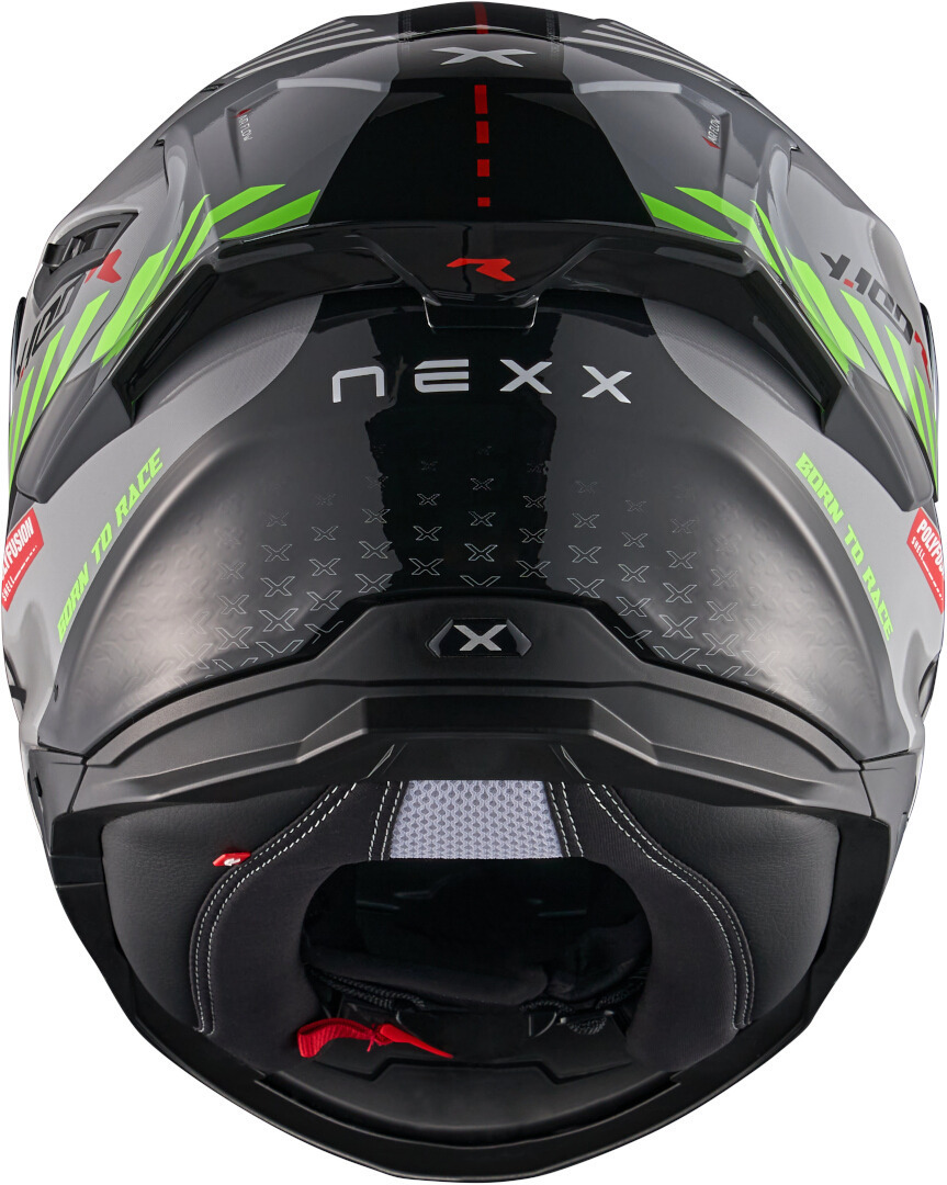 Side view of Nexx Y.100R Fade Helmet, black-grey, Size L for Men