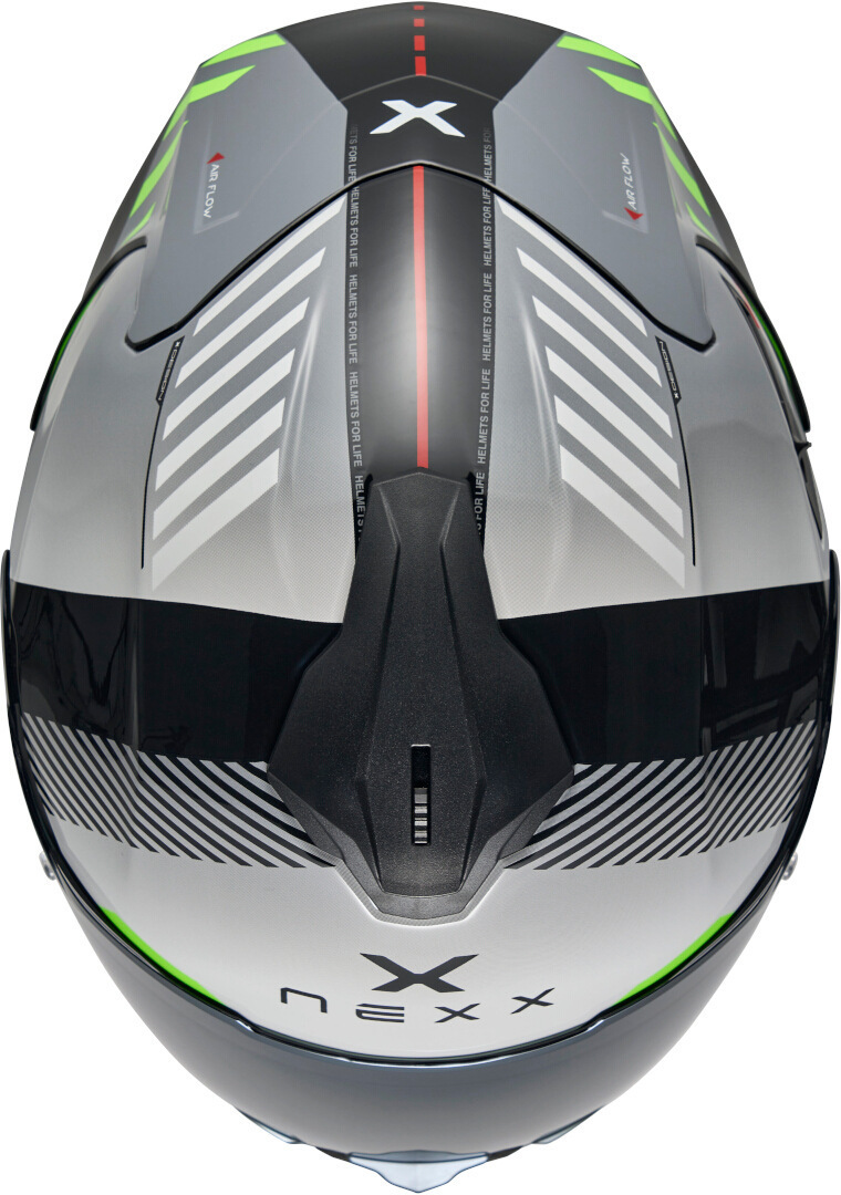 Side view of Nexx Y.100R Fade Helmet, black-grey, Size L for Men