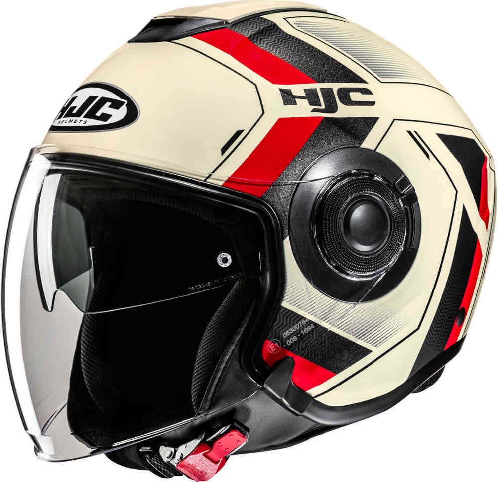 HJC i40N Velu Реактивный шлем бежевый/красный/чёрный XS (54/55) 