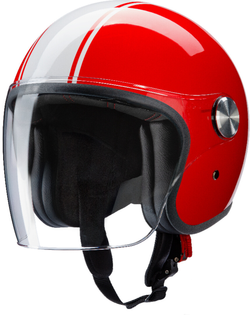 Redbike RB-861 Casque jet, blanc-rouge, taille 2XL pour Hommes