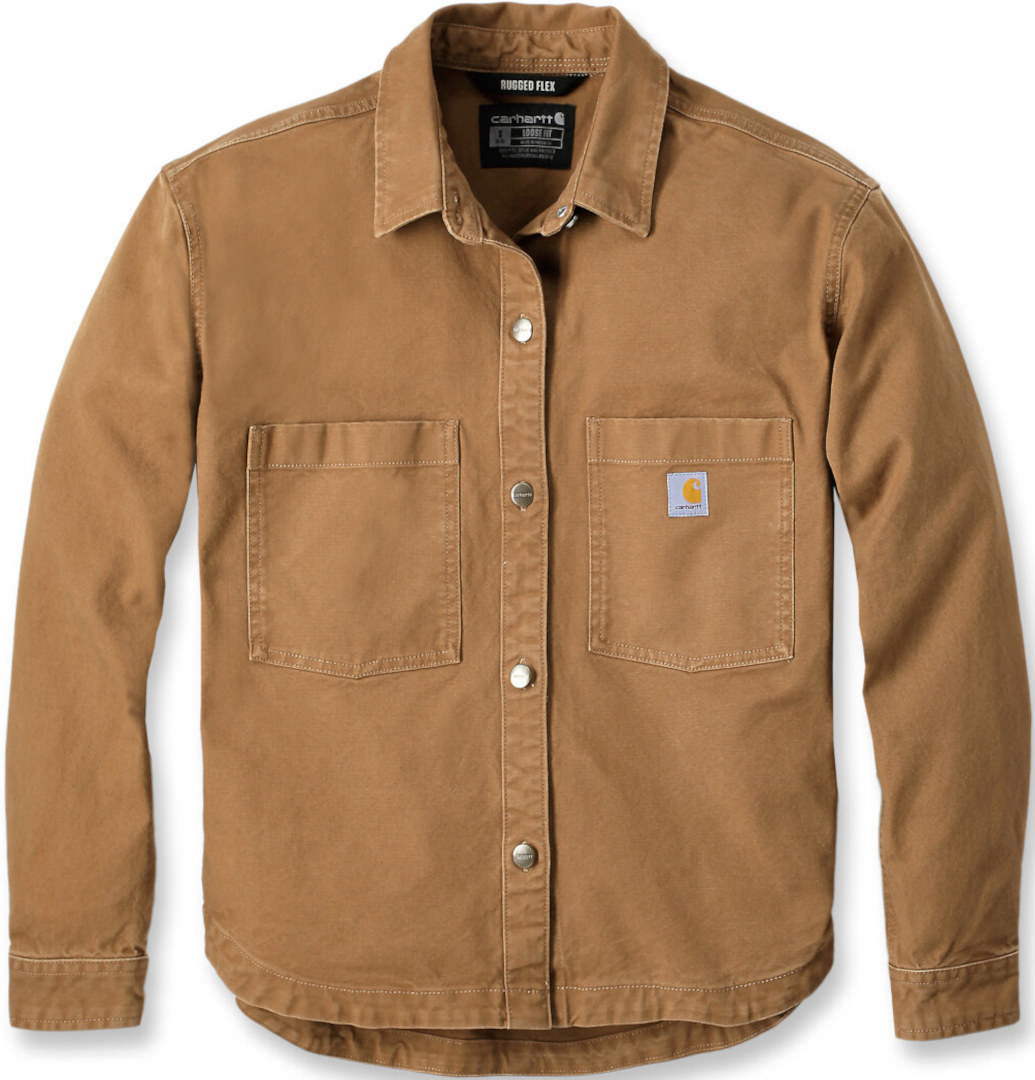Carhartt Rugged Flex Loose Fit Heavyweight Duck Chemise femme, brun, taille L pour Femmes