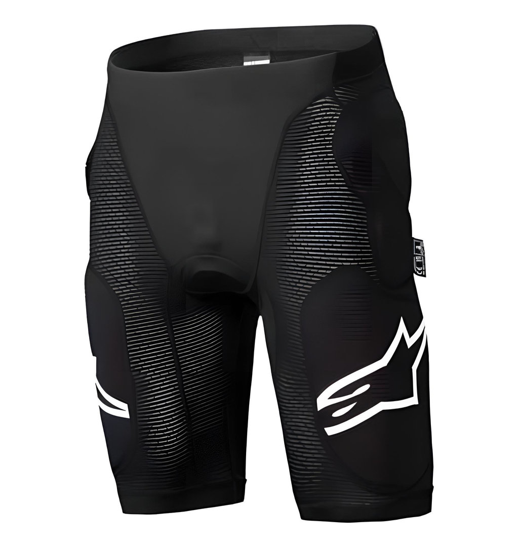 Alpinestars A-Impact Plasma Bicycle Protector Shorts, black-white, Size S for Men-image-1354382234