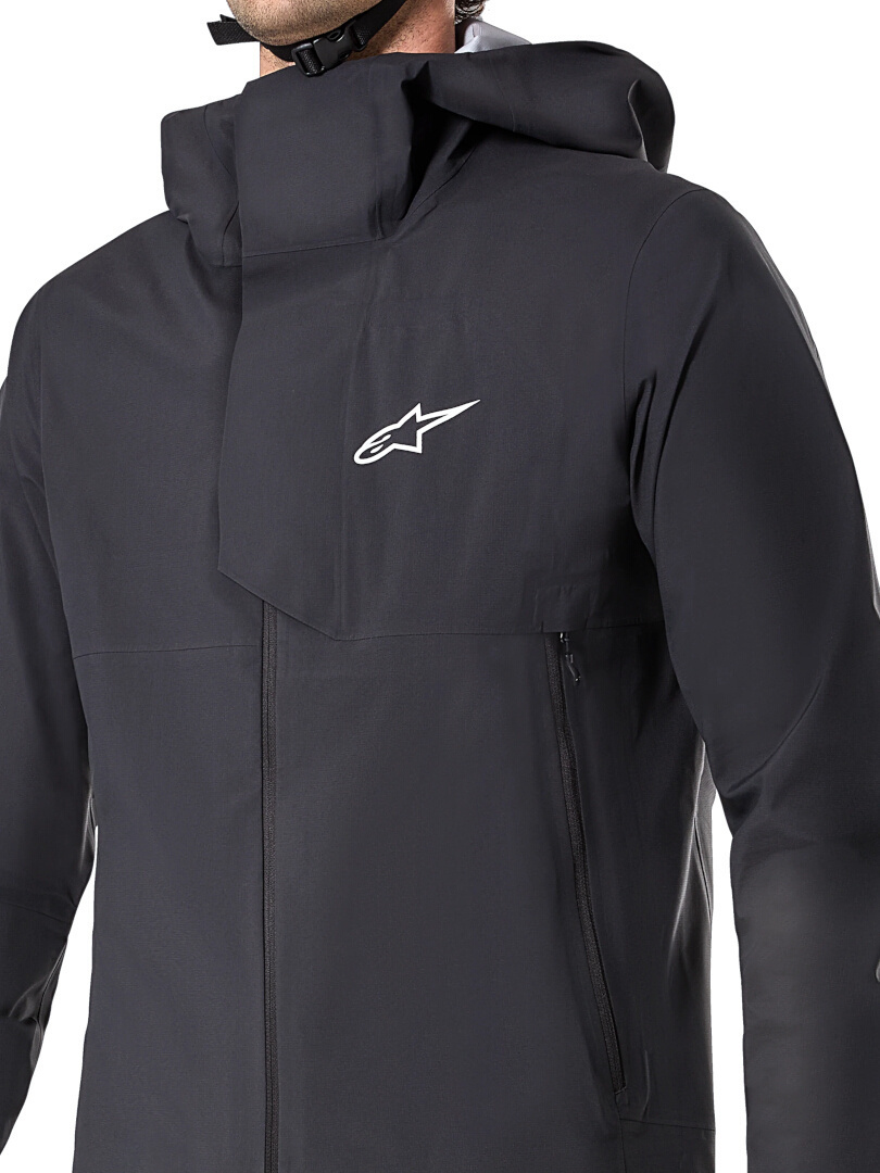 Side view of Alpinestars A-Dura Elite waterproof Bicycle Jacket, black, Size 2XL for Men
