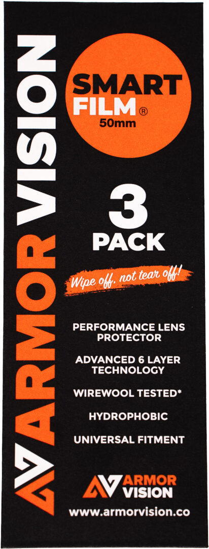 Armor Vision Smartfilm Tear-Off Film 62mm - Pack of 3, clear-image-393720944