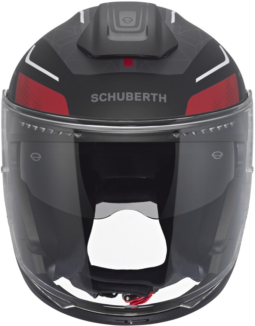 Side view of Schuberth J2 Sigma Jet Helmet, black-grey-red, Size 3XL for Men