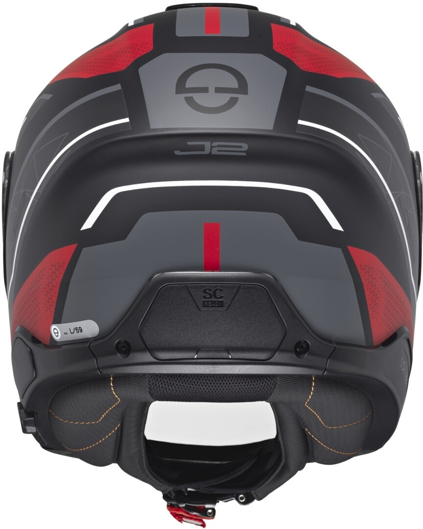 Side view of Schuberth J2 Sigma Jet Helmet, black-grey-red, Size 3XL for Men