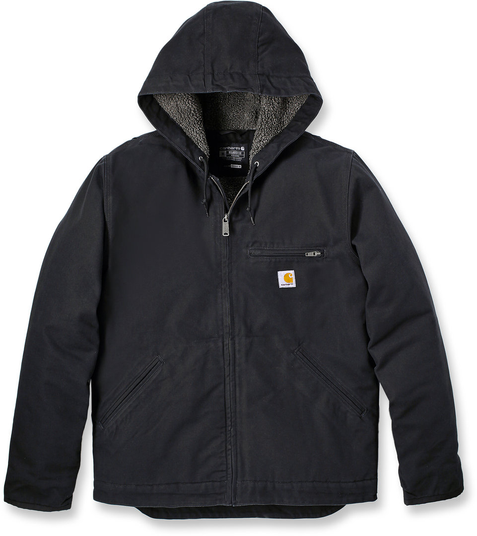 Carhartt Relaxed Fit Washed Duck Sherpa Lined Куртка чёрный S 