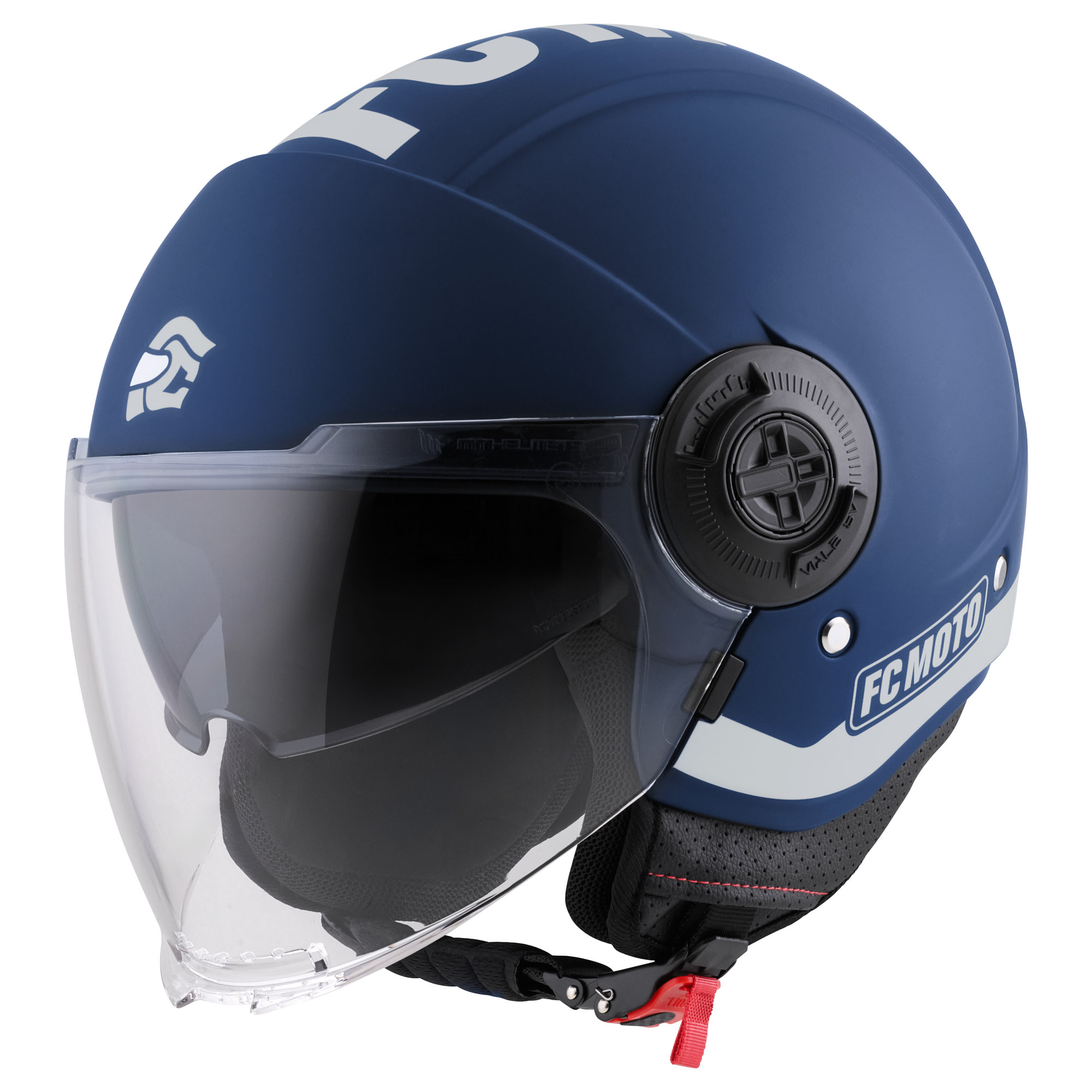 FC-Moto Ralgo Casque jet, gris-bleu, taille XL pour Hommes