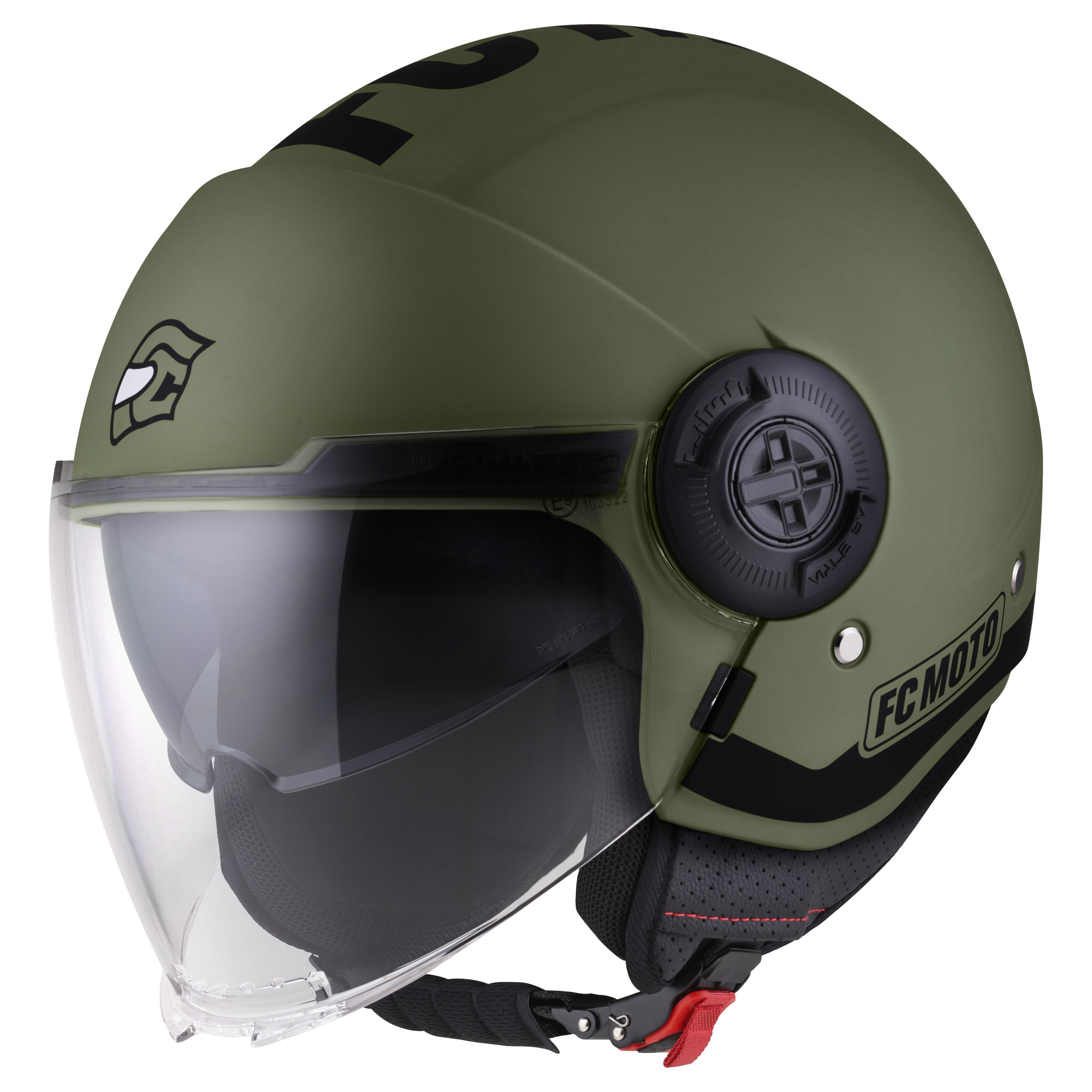 FC-Moto Ralgo Casque jet, noir-vert, taille XL pour Hommes