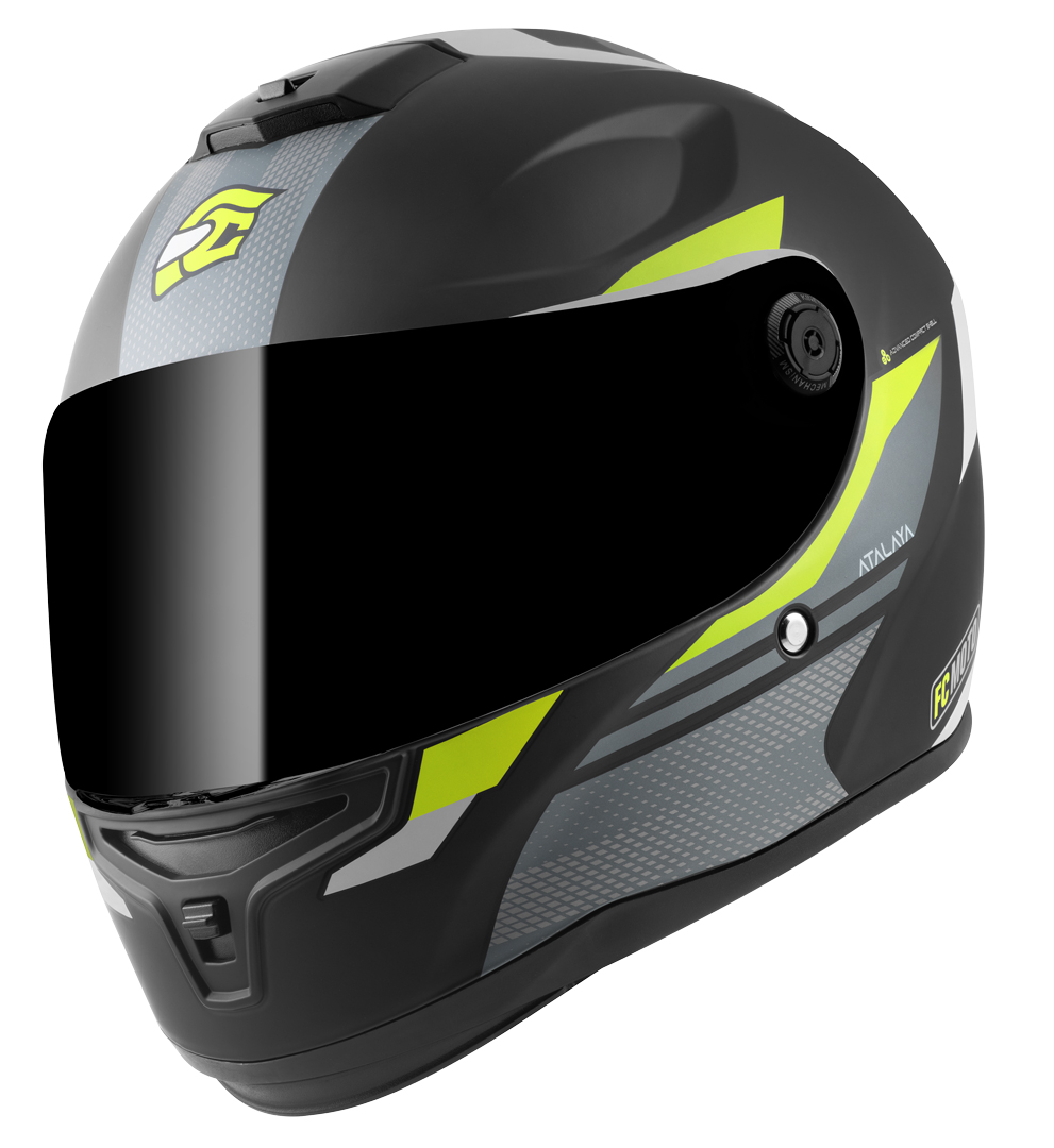 FC-Moto FF114B Zeron Casque, noir-jaune, taille S pour Hommes