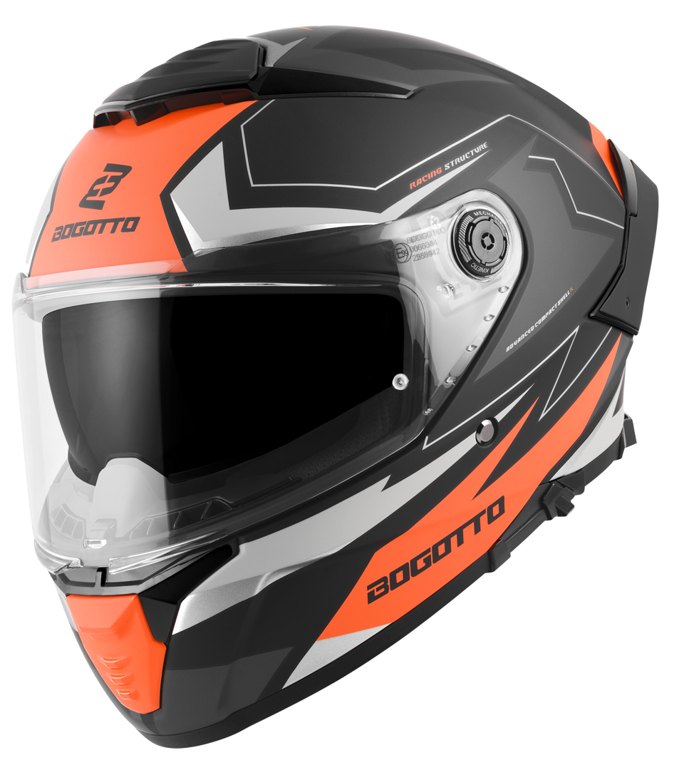 Bogotto FF118 Vilial Casque, noir-orange, taille L pour Hommes