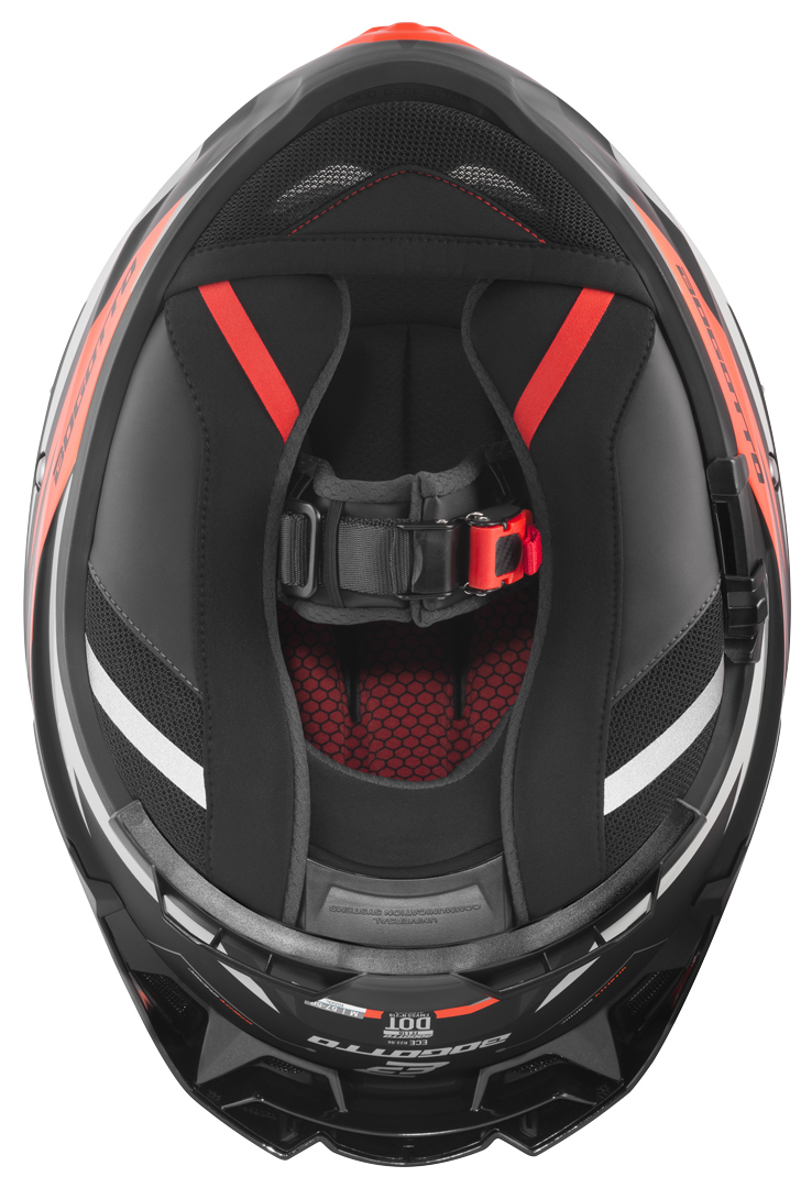 Side view of Bogotto FF118 Vilial Helmet, black-orange, Size 2XL for Women