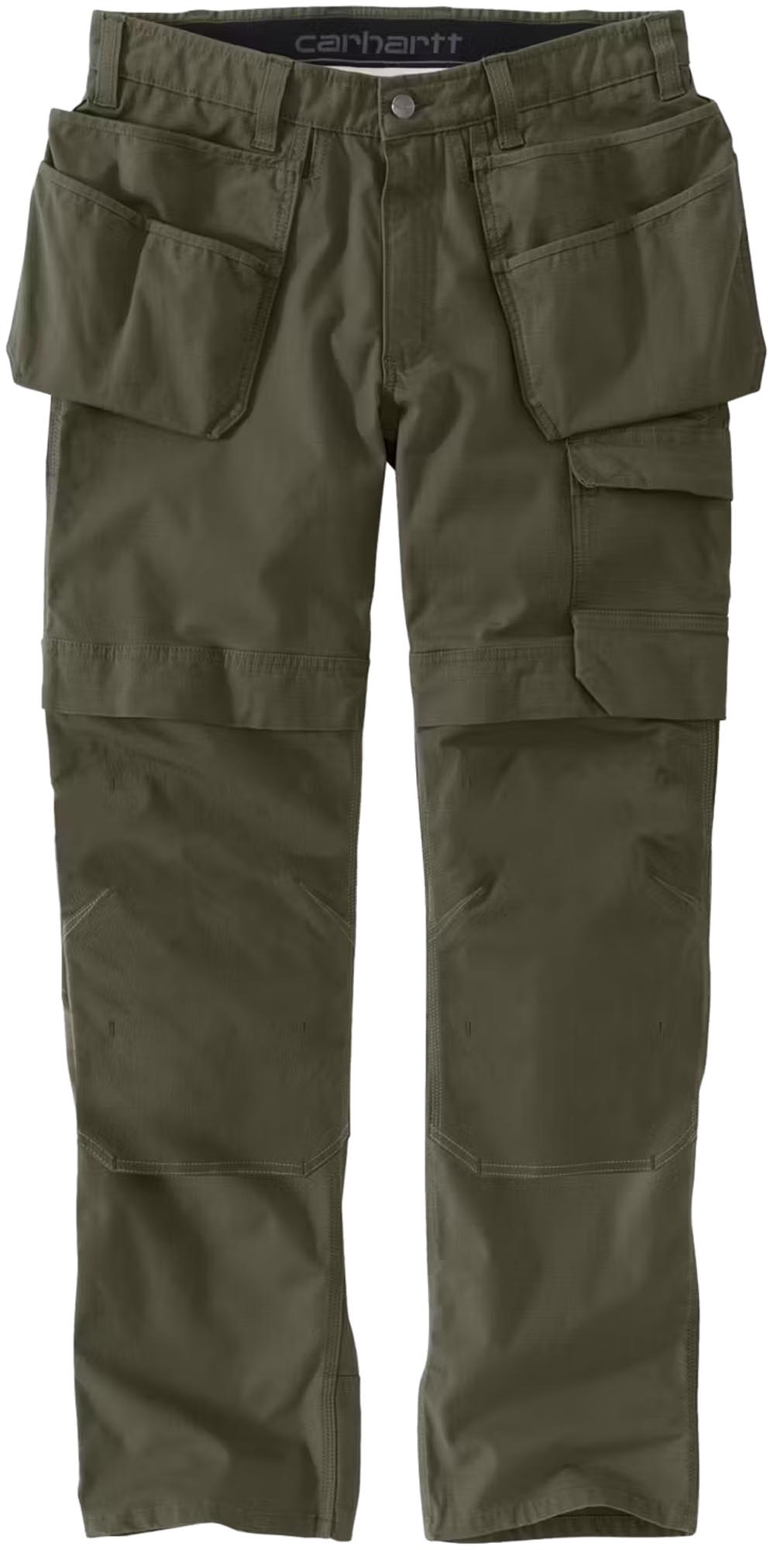 Carhartt Relaxed Straight Steel Rugged Flex Ripstop Double-Front Cargo Pants, green, Size 32 34 for Men-image-909812199
