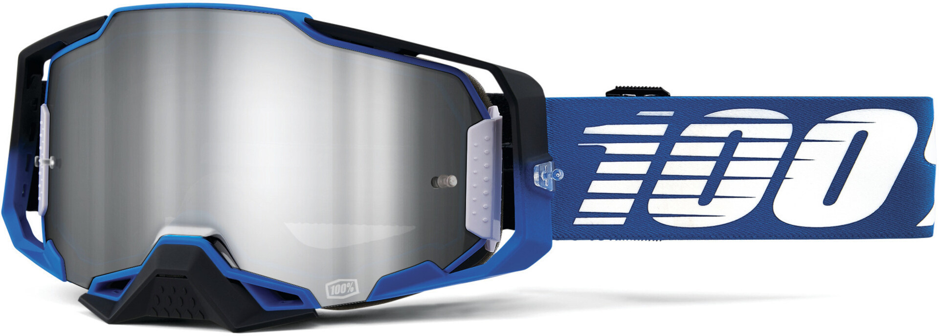 100% Armega Rockchuck Motocross Goggles, white-blue for Men-image-986276144