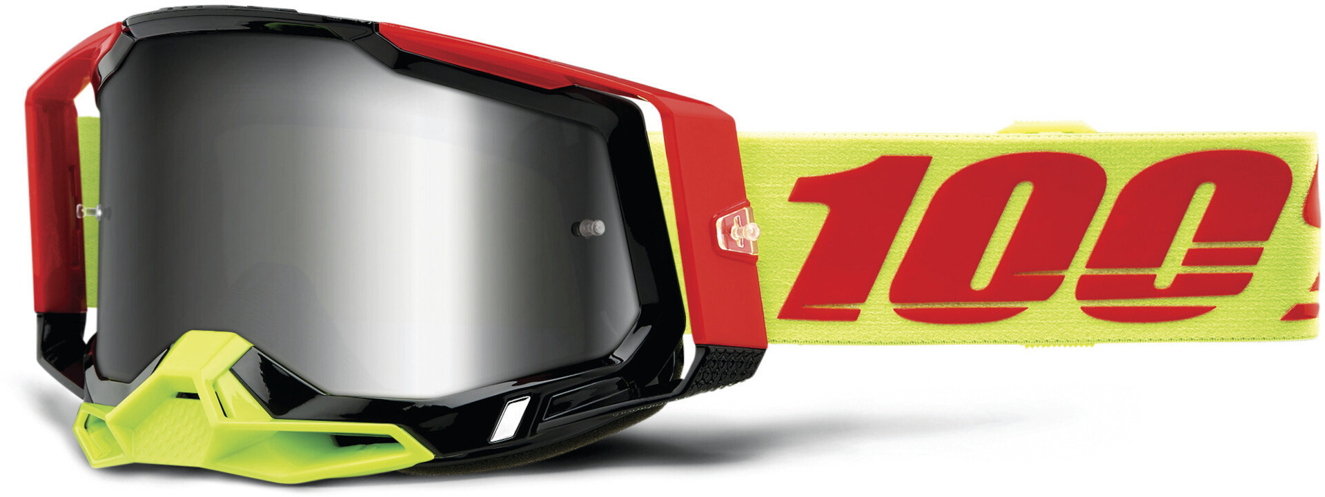 100% Racecraft II Wiz Motocross Goggles, red-yellow for Men-image-652296857