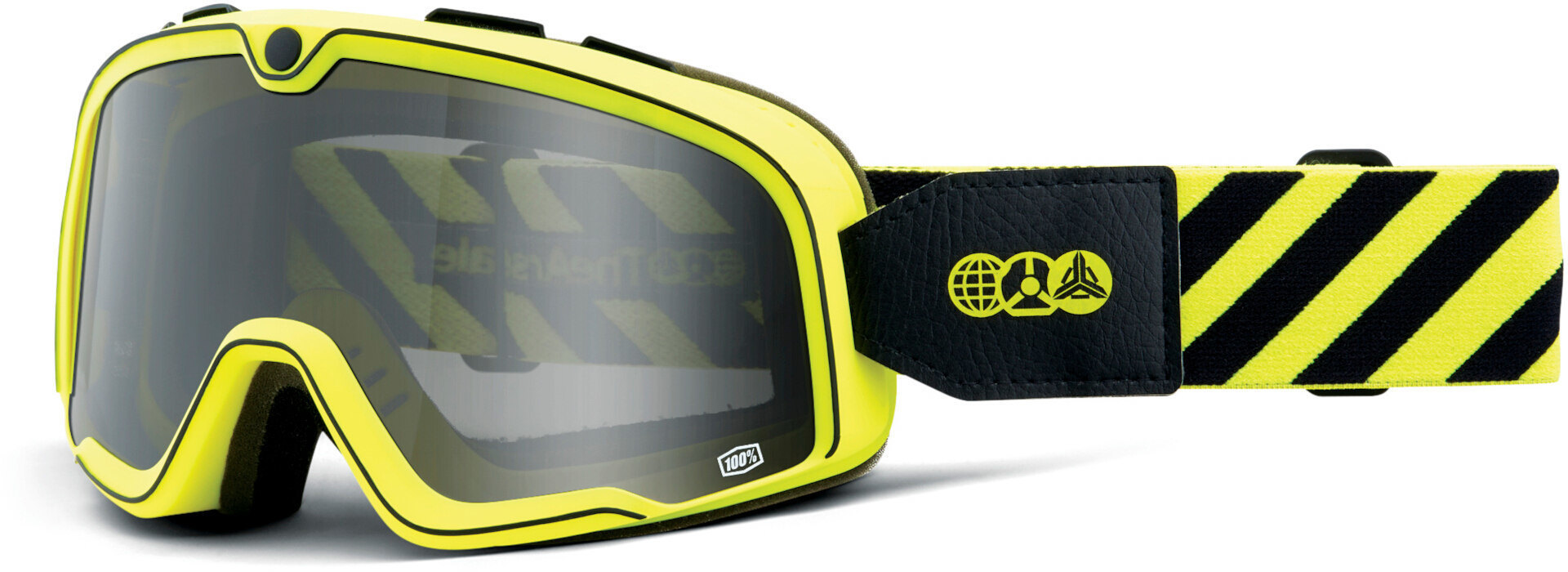 100% Barstow The Arsenale Motocross Goggles, black-yellow for Men-image-967117839